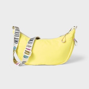 Pride Adult Crescent Sling 'Out Loud & Proud' Crossbody Bag - Yellow - 1 of 4