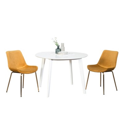 NicBex 3-Piece Dining Table Set Modern 41.73 Inch Round Kitchen Table with 2 Chairs for Kitchen,Living Room