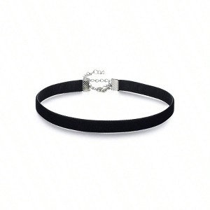 Classic Black Velvet Choker Necklace for Women, Valentine's Birthday Gift, Halloween - 1 of 4
