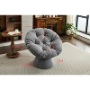 MYINDA Swivel Accent Chair, 360 Swivel Barrel Chair, Papasan Chair for Living Room Bedroom,Dark Gray - 2 of 4
