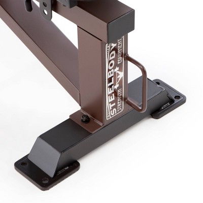 Deluxe 6-Position Black-Brown Utility Weight Bench with Vinyl Padding