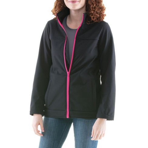 Refrigiwear Women's Warm Softshell Jacket Full Zip With Micro Fleece Lining  (black, Large) : Target