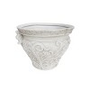 Sevobal Planters Patio Urn Outdoor Flowerpot With Novelty Appearance For Flowers, Herbs, And Plants, Elegant Design, White, 22"*18"*21.98" - 4 of 4