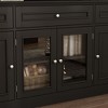 FUFU&GAGA White Wood Bookshelves TV Stand with Glass Door - 4 of 4