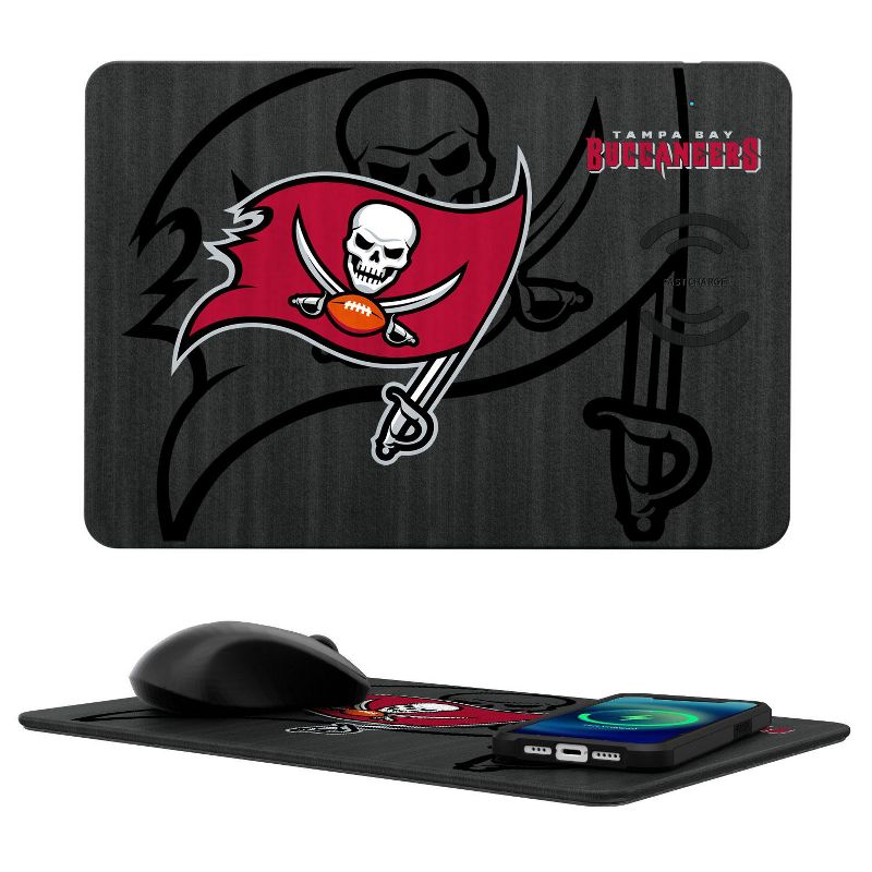 Keyscaper NFL Monocolor Tilt 15-Watt Wireless Charger and Mouse Pad, 1 of 2