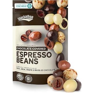 Snackathon Chocolate Covered Espresso Beans, 4 Chocolate Blend, 1 Pound - 1 of 4