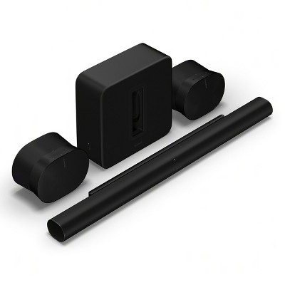 Sonos Ultimate Immersive Set with Arc Ultra Sound Bar, Sub 4 Wireless Subwoofer, and Pair of Era 300 Wireless Speakers (Black)