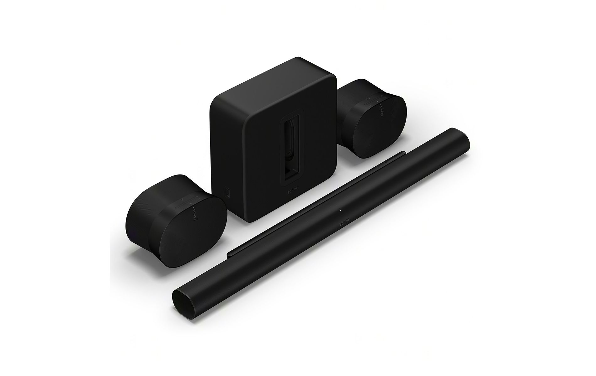 Sonos Ultimate Immersive Set with Arc Ultra Sound Bar, Sub 4 Wireless Subwoofer, and Pair of Era 300 Wireless Speakers (Black)