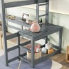 Full Loft Bed, Toddler Loft Bed With Built-in Desk, Ladder Platform, Ladder, Guardrail, Modern Full House Loft Bed For Home, Apartment, Bedroom - 4 of 4