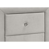 NicBex Contemporary Nightstand Upholstered Bedside Table with Metal Handles Elegant End Table for Bedroom, Living Room - 3 of 4