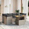 vidaXL Garden Sofa Set Grey, Dark Grey - 2 of 4