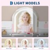 Kids Vanity with Lighted Mirror & Stool, Little Girls Vanity with Adjustable LED Light - 3 of 4
