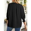 Womens 3/4 Sleeve Business Casual Shirts V Neck Blouse Dressy Spring Fall Tops - 2 of 4