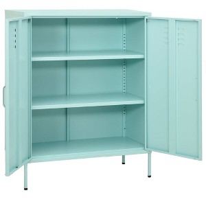 vidaXL Storage Cabinet Olive Green Steel Medium - Mint - 1 of 4