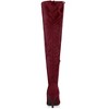 Allegra K Women's Stiletto Heels Back Bow Over the Knee Thigh High Boots - 4 of 4