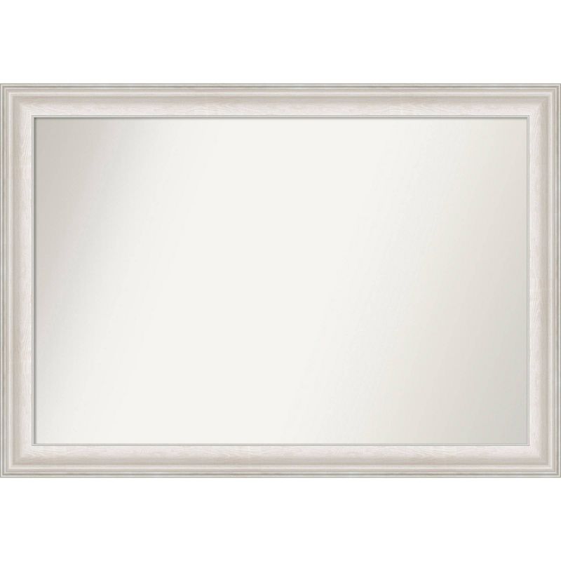 41&#34; x 29&#34; Non-Beveled Trio White Wash Silver Wall Mirror - Amanti Art, 1 of 9