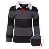 Sportoli Boys Cotton Striped Long Sleeve Polo Rugby Shirt - 2 of 3