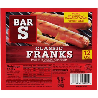 Bar-S Classic Franks - 12oz