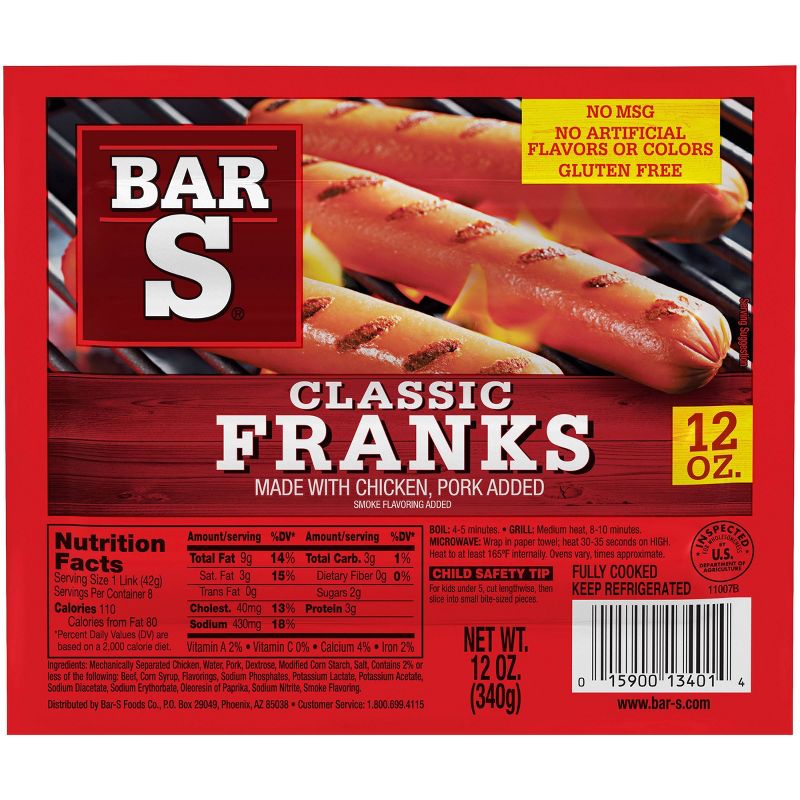 Bar-S Classic Franks - 12oz, 1 of 5