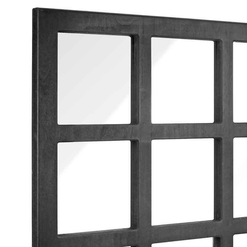 23.5" x 23.5" Rustic 9-Panel Window Pane Decorative Wall Mirror - Stonebriar Collection, 4 of 7