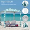 Aghana Digitals 6.5' UV50+ Beach Cabana Canopy, Green Coconut Palm Sun Shade Shelter with Steel - 4 of 4