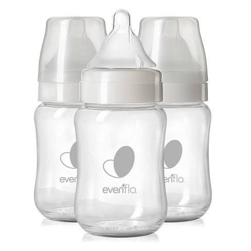 Evenflo 3pk Balance Wide-Neck Anti-Colic Baby Bottles Glass - 6oz - image 1 of 4