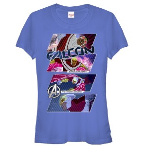Juniors Womens Marvel Falcon Panels T-Shirt - 1 of 3