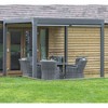 Modern Home 10'x10' Aluminum Louvered Outdoor Pergola - Patio Sun Shade Gazebo - 3 of 4