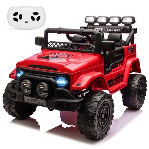 12V Ride On Truck Car, Kids Electric Vehicle with Parent Remote Control, Battery Powered Ride On Toy Truck with Spring Suspension - 1 of 4