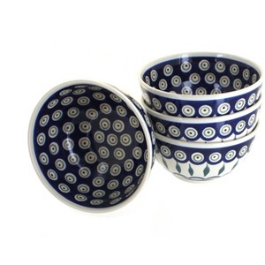Blue Rose Polish Pottery 971-4 Zaklady 4 Piece Dessert Bowl Set - 1 of 1