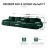 146" Modular Sectional Sofa Flannelette 4-Seater Deep Seat Buckle No Assembly Green - 4 of 4