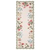 Floral Rugs for Living Room Bedroom Soft Washable Rug Scalloped Edge Plaid Pattern Area Rug Non-Slip Low Pile Rug - 3 of 4