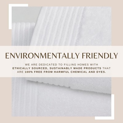 Ultra-Soft White Cotton Hand Towels Set (Pack of 6)