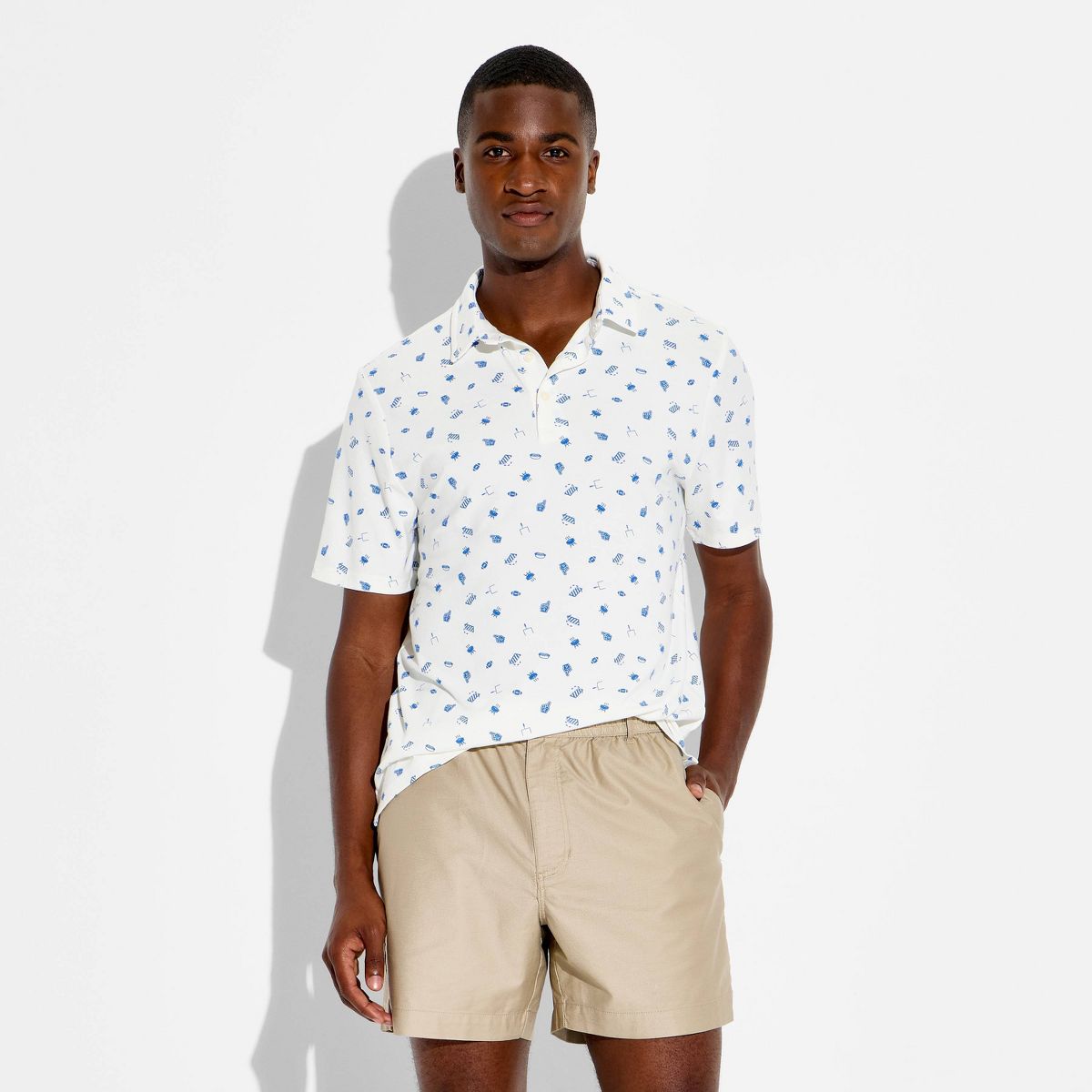 Men's Game Day Comfort Wear Tailgate Print Polo Shirt - Goodfellow & Co™ - thumbnail 5