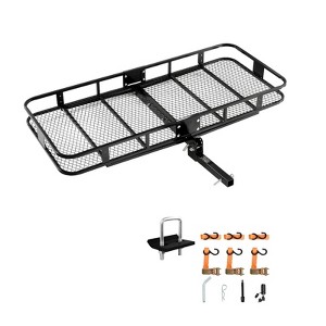 VEVOR 70" x 30" x 6",Hitch Cargo Carrier,500 lbs Capacity Hitch Cargo Carrier,Folding Hitch Mount Cargo Carrier with Hitch Lock for 2" Receiver,Black - 1 of 4