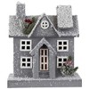 Northlight Lighted Snowy House Christmas Decoration - 11" - Gray - 2 of 4