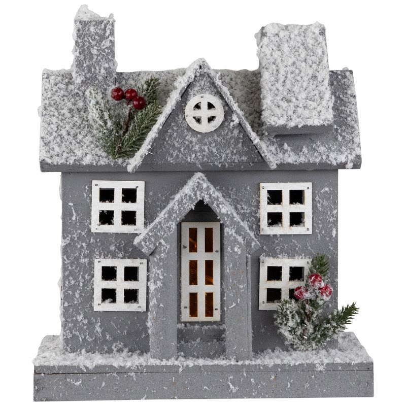 Northlight 11" Lighted Snowy House Christmas Tabletop Decoration, 2 of 7