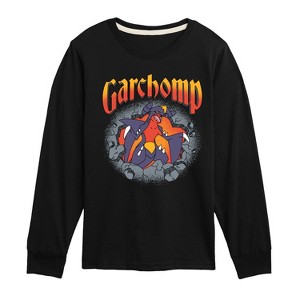 Boys' - Pokémon - Garchomp Rocks Long Sleeve Graphic T-Shirt - 1 of 3