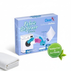 CLEANRX Fully Dissolvable Fabric Softener Sheets – 30 Count (Up to 60 Loads) | Eco Friendly, Soft & Fresh Laundry Care – Works in All Washers & HE - 1 of 4