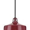 Progress Lighting, Cedar Springs, 1-Light Outdoor Hanging Light, Red Finish, Gloss White Shade - 4 of 4