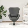 vidaXL Egg Chair Dark gray 63 x 73 x 90 cm fabric - 3 of 4
