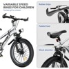 HOMEFUN 24 inch sporty balance kids bike with training wheels and stand Adjustable saddle Suitable - 2 of 4