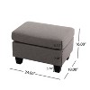 NicBex Modern 24" Rectangle Ottomans Wood Footstools with Thick Cushion for Bedroom and Living Room - 2 of 4