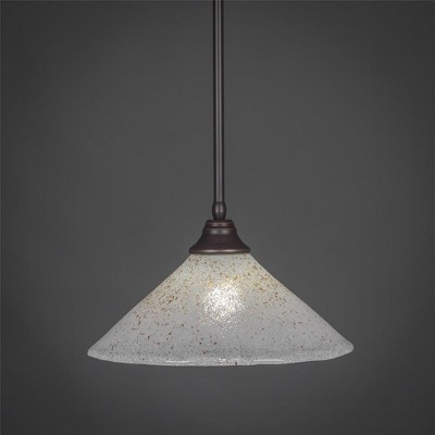 Toltec Lighting Any 1 - Light Pendant in  Dark Granite with 16" Gold Ice Shade