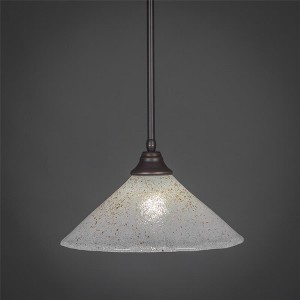 Toltec Lighting Any 1 - Light Pendant in  Dark Granite with 16" Gold Ice Shade - 1 of 1
