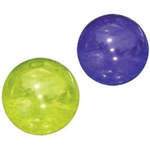 Swimline 20” Inflatable 6-Panel Transparent Swimming Beach Ball Swimming Pool Toy - Purple - 1 of 3