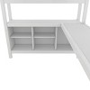 TopComfy Beds Metal Loft Bed with Wardrobe and L Shaped Desk Full Size with Storage Cubes and Shelves for Bedroom, White, 55.9"*75.4"*217.16" - 4 of 4