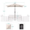Sonkuki 6.5 FT Outdoor Patio Umbrella Market Table Umbrella With a Crank for Garden, Deck and Pool - 2 of 4