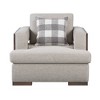 Acme Furniture Niamey Accent Chair Fabric & Walnut - 3 of 4