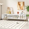 FONTOI TV Stands for Televisions up to 70 Inchs, Entertainment Center with 3 Shelves and 2 Cabinets, White, 70.9"*20"*17.7" - 2 of 4